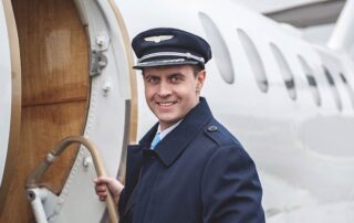 Pilot boarding a plane