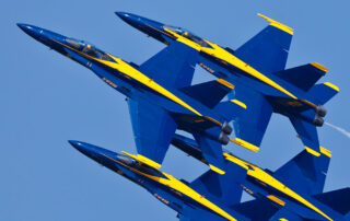 blue angels flying in formation